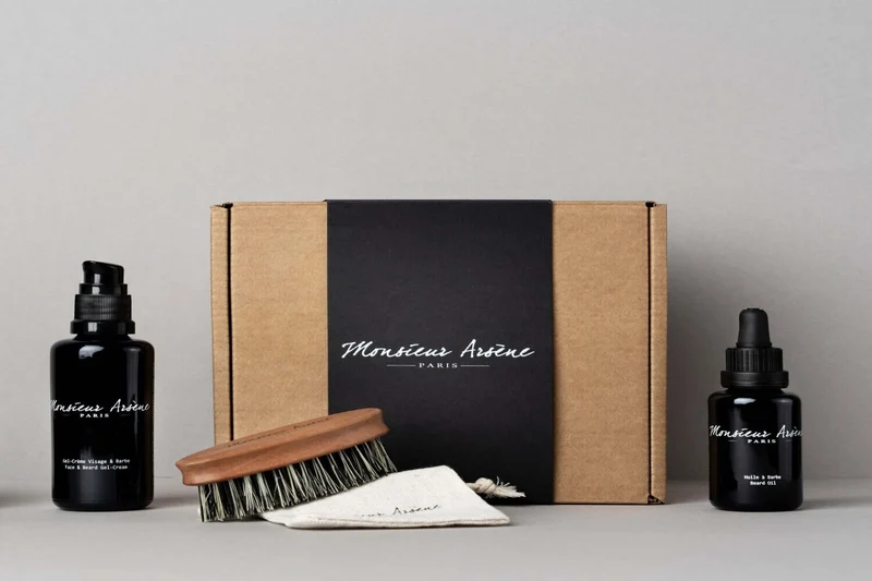 Cofftet soin barbe huile + gel-crème + brosse