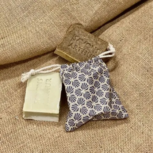 Pochette à Savon Artisanale en toile enduite