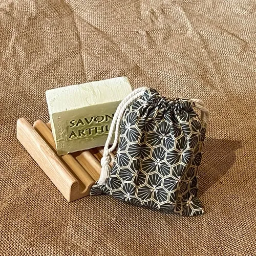 Pochette à Savon Artisanale en toile enduite