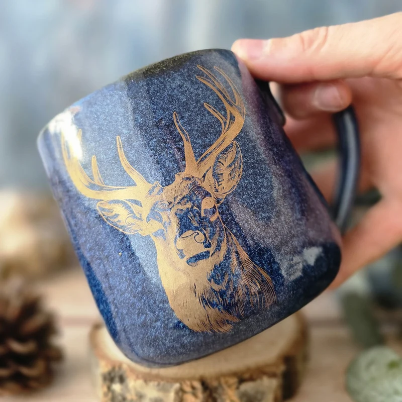 Tasse - Cabinet de Curiosités – Bleu & Or