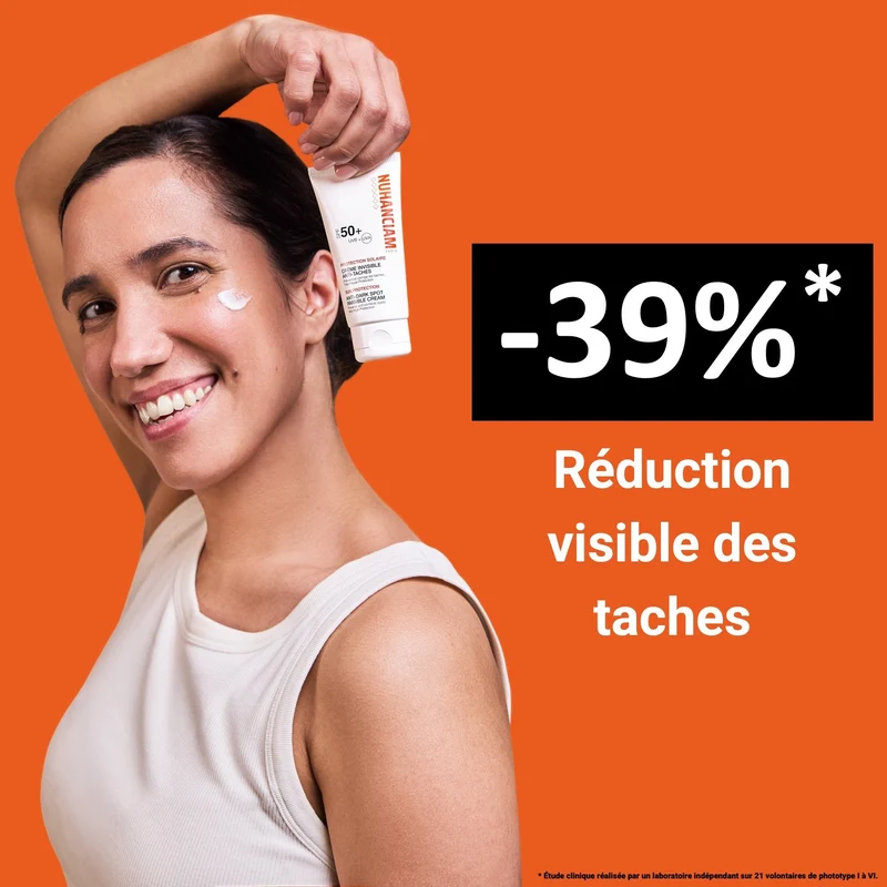 Crème Solaire Invisible Anti Taches Brunes SPF 50+