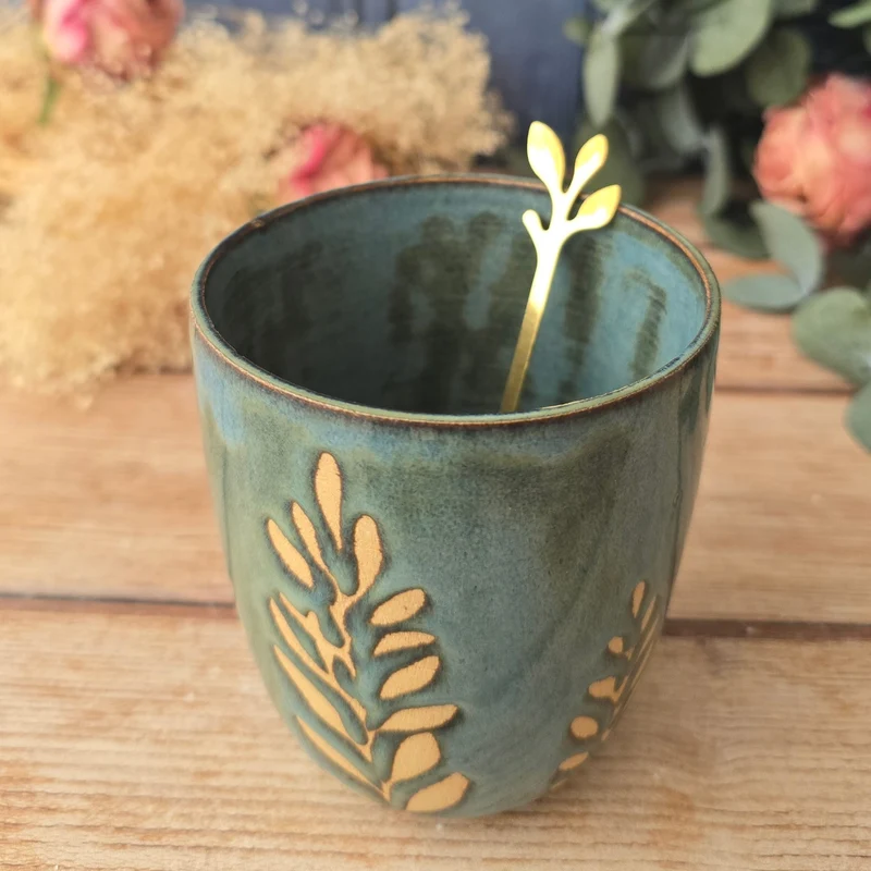 Cuillère dorée – Collection "Nuances végétales"