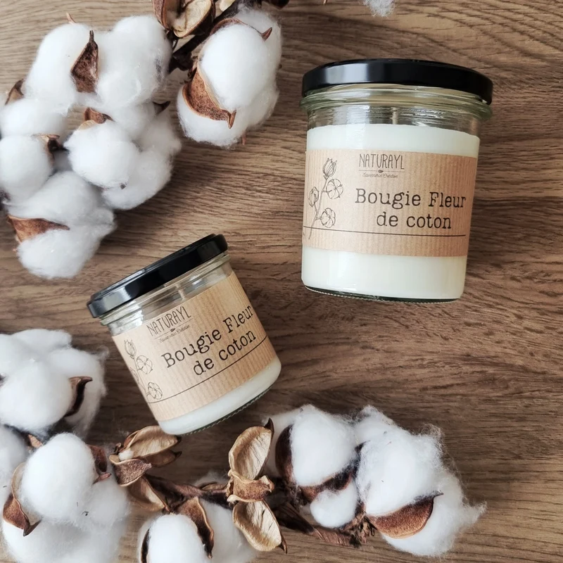 Bougie "Fleurs de coton" - PRIX PROS