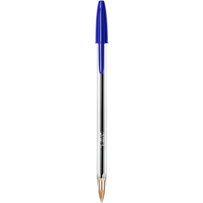 Stylos bille BIC Cristal Original bleus, boîte de 90 + 10 gratuits