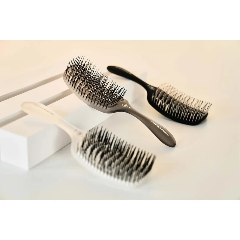 Brosse Essential Care Flex Matt Black pour cheveux épais