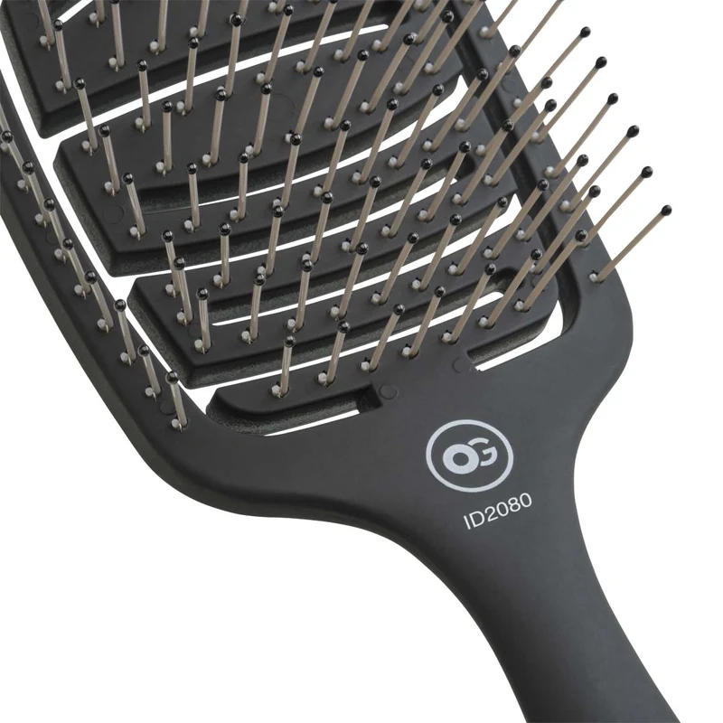 Brosse Essential Care Flex Matt Black pour cheveux épais