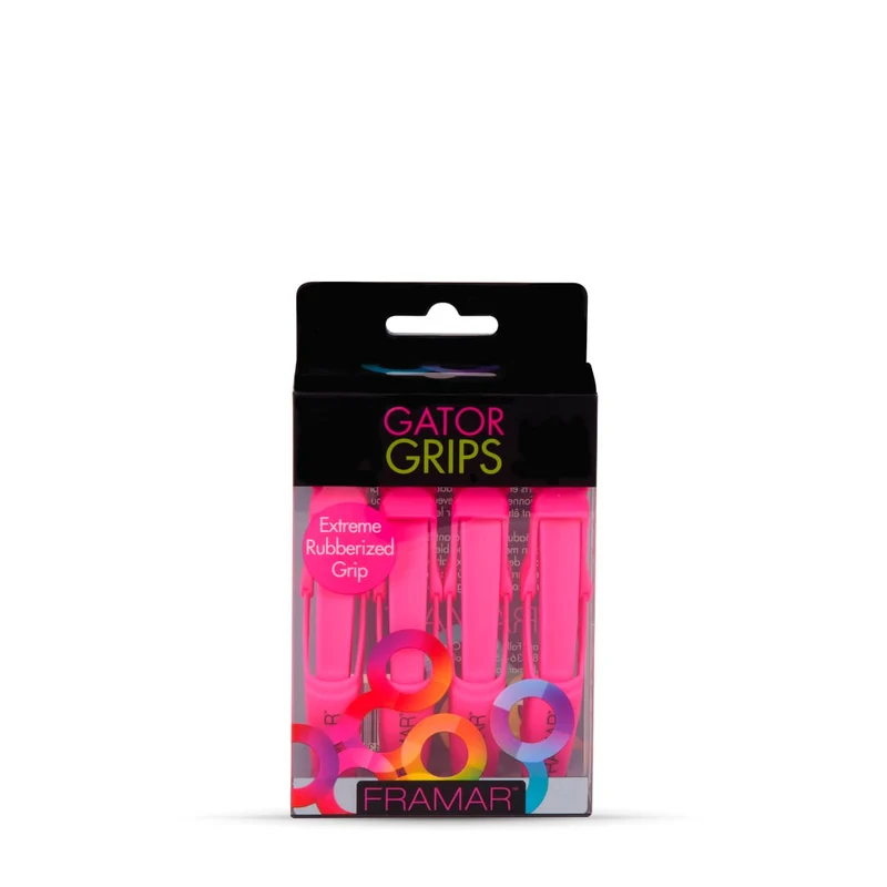 Pince Sépare-mèches Crocodile Rose x4
