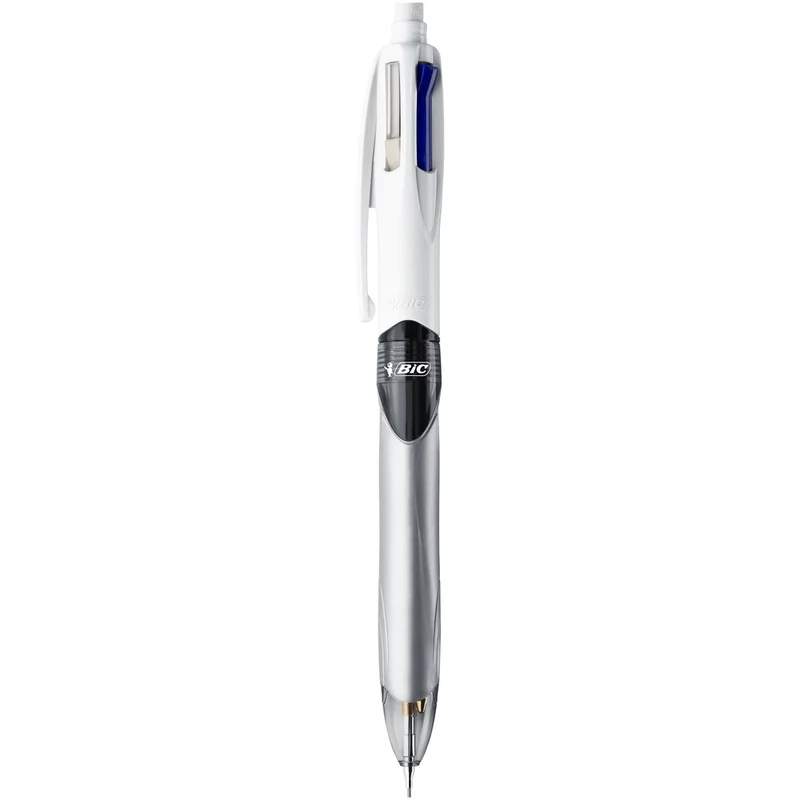 Stylos à bille 4 couleurs BIC avec crayon HB (lot/12)
