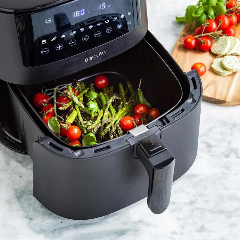 GreenPan Bistro Ceramic Airfryer Removable Basket 7.2L (Black)