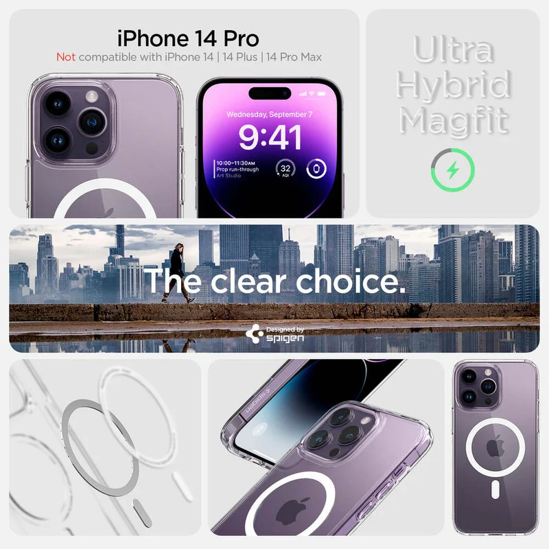 Spigen Apple iPhone 14 Pro Ultra Hybrid Mag (MagFit) Case - White
