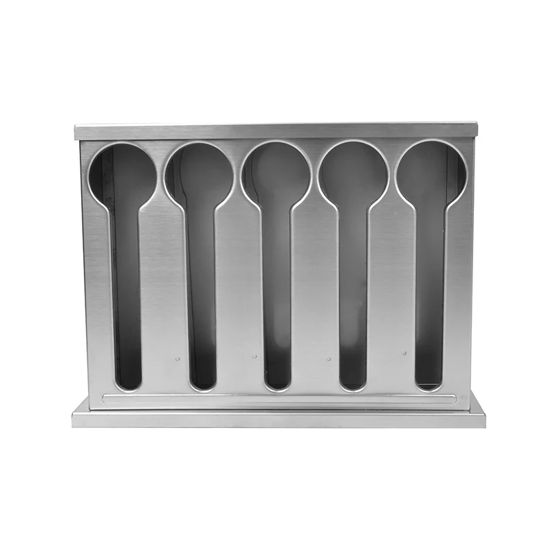 SOGA Stainless Steel Restaurant Spoon Holder Storage Rack 5 Holes
