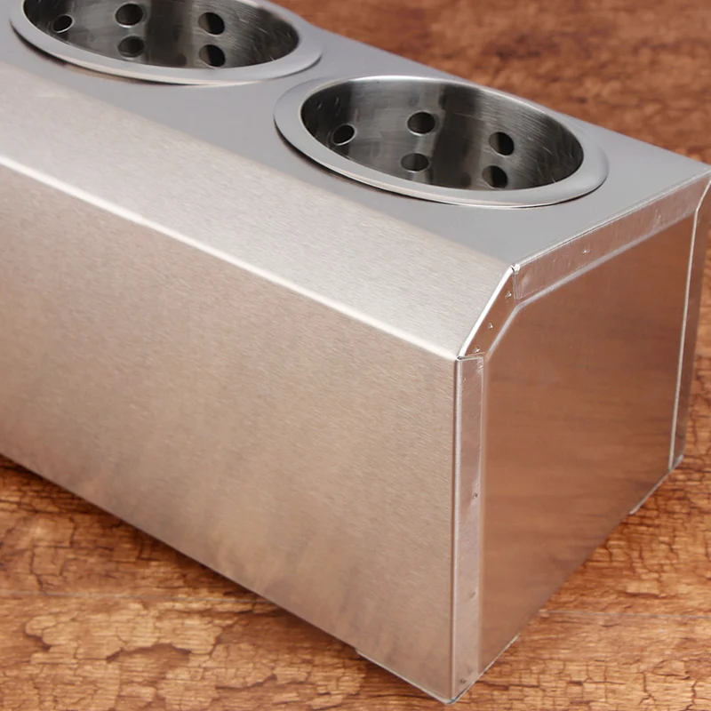 SOGA Stainless Steel Conical Cutlery Holder with 3 Holes 18/10
