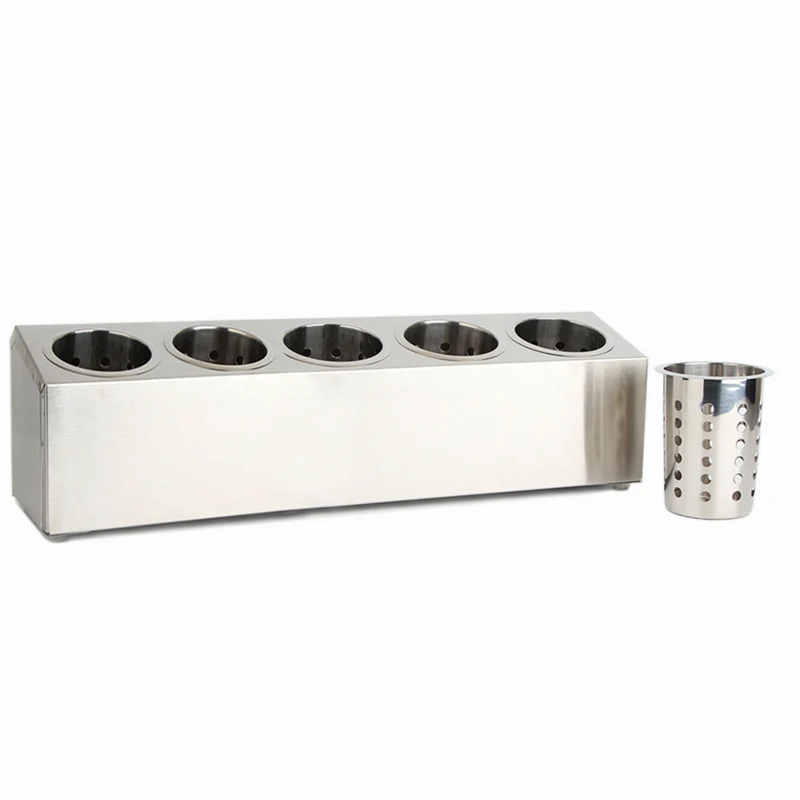 SOGA Stainless Steel Conical Cutlery Holder with 5 Holes 18/10
