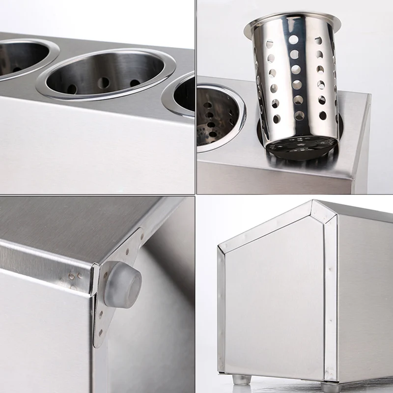 SOGA Stainless Steel Conical Cutlery Holder with 5 Holes 18/10