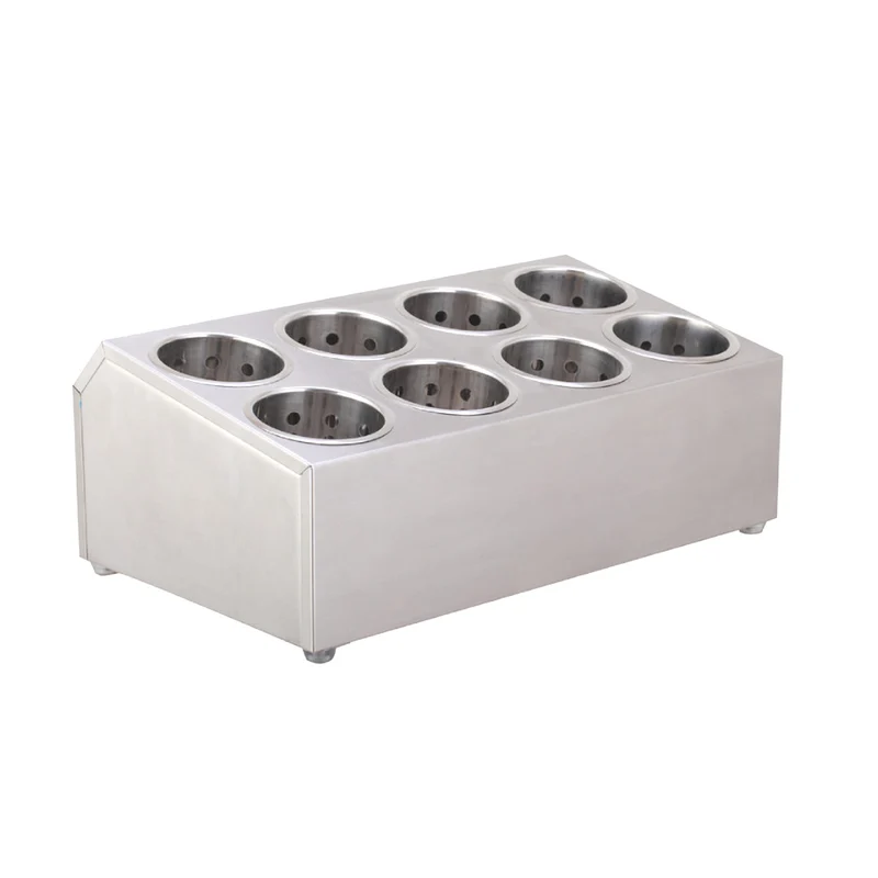 SOGA Stainless Steel Conical Cutlery Holder with 8 Holes 18/10