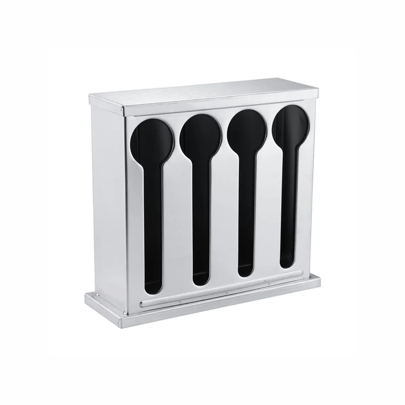SOGA Stainless Steel Restaurant Spoon Holder Storage Rack 4 Holes