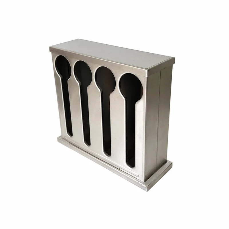 SOGA Stainless Steel Restaurant Spoon Holder Storage Rack 4 Holes