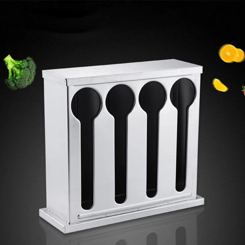 SOGA Stainless Steel Restaurant Spoon Holder Storage Rack 4 Holes
