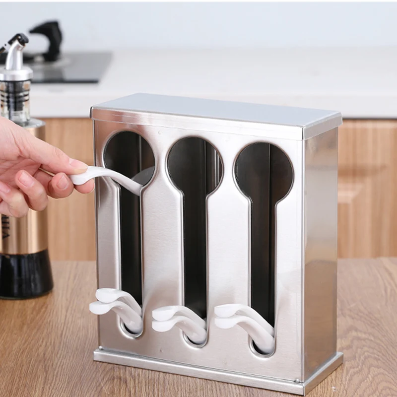 SOGA Stainless Steel Buffet Spoon Holder Storage Rack 3 Holes