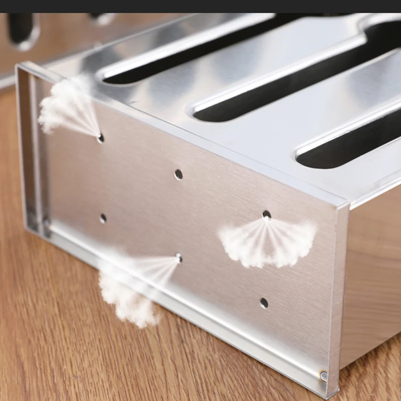 SOGA Stainless Steel Buffet Spoon Holder Storage Rack 3 Holes