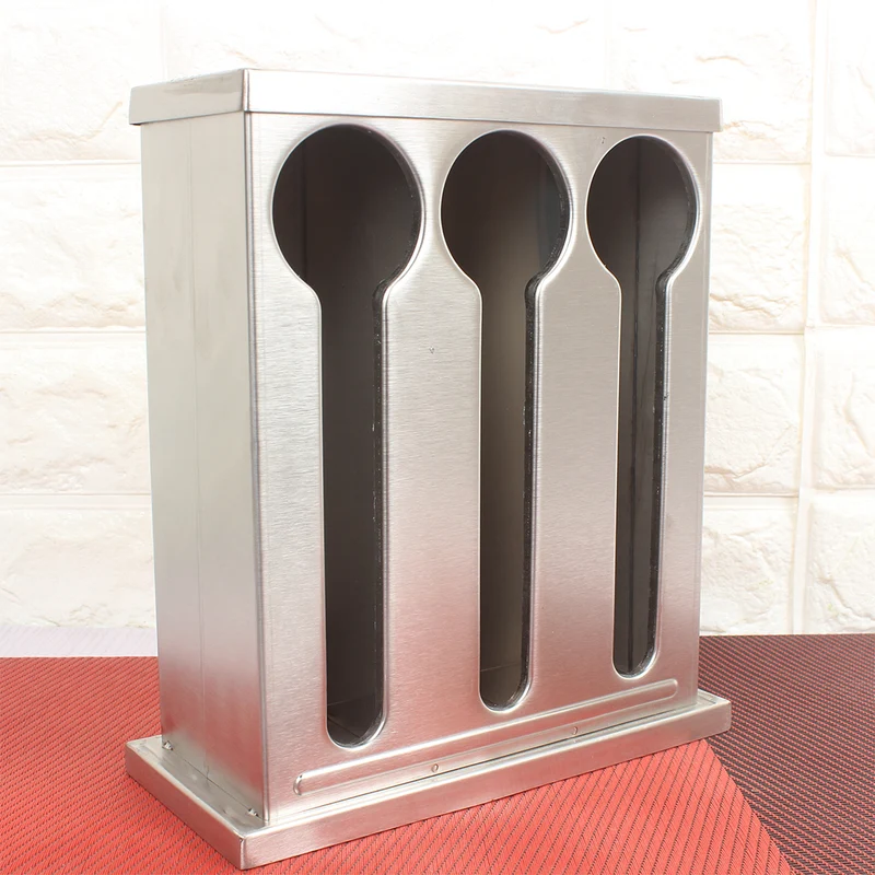 SOGA Stainless Steel Buffet Spoon Holder Storage Rack 3 Holes