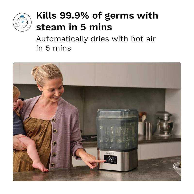 Baby Brezza SuperQuick Steriliser Dryer (Stainless Steel)