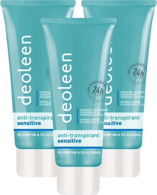 3 x Deoleen deocreme sensitive 50 ml
