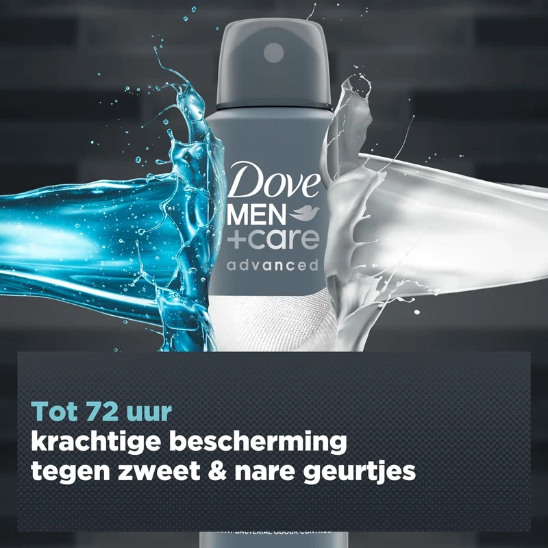 Dove Men+Care Advanced Invisible Dry Anti-Transpirant Deodorant Spray, biedt tot 72 uur bescherming tegen zweet - 6 x 150 ml - Voordeelverpakking