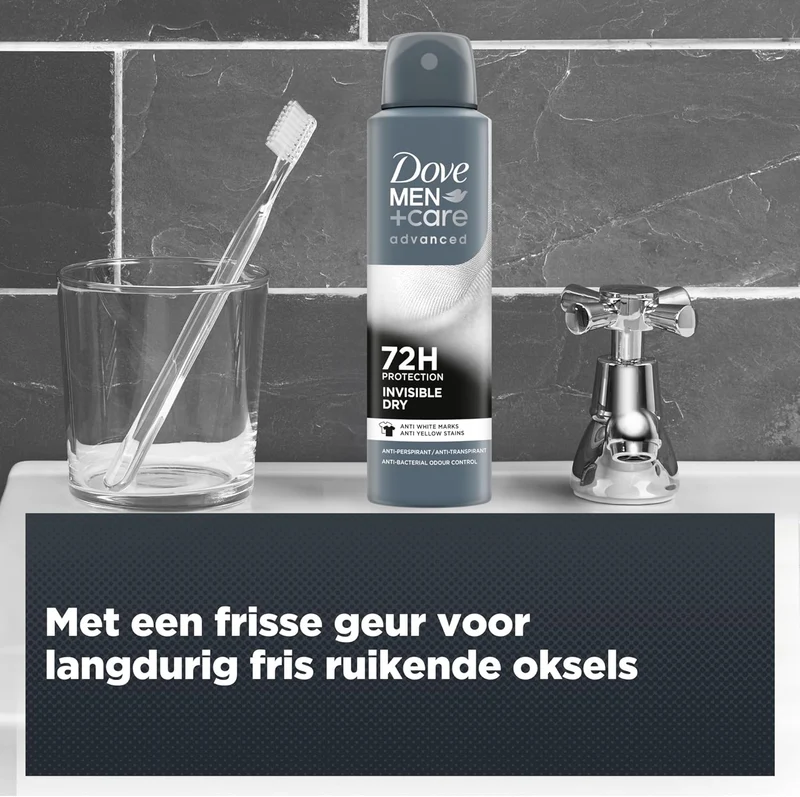 Dove Men+Care Advanced Invisible Dry Anti-Transpirant Deodorant Spray, biedt tot 72 uur bescherming tegen zweet - 6 x 150 ml - Voordeelverpakking