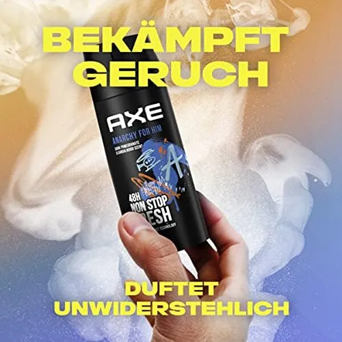 6x Axe Bodyspray Anarchy for Him zonder aluminiumzout 150 ml