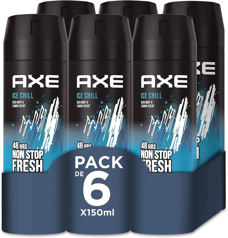 6x Axe Deodorant Bodyspray Ice Chill 150 ml