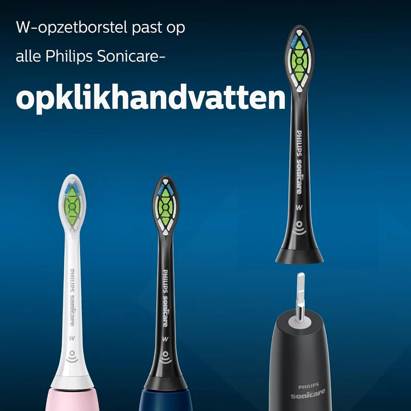 Philips Sonicare W2 Optimal White Opzetborstels - 8 Stuks - Zwart