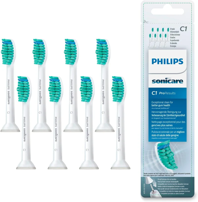 Philips Sonicare C1 Opzetborstels ProResults - 8 Stuks