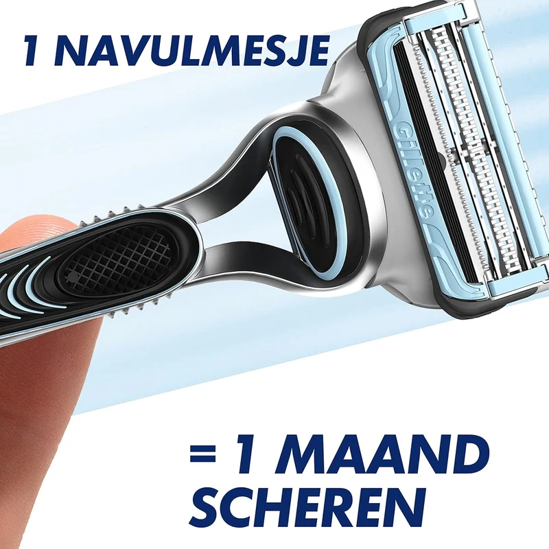 Gillette Skinguard Sensitive Navulmesjes Voor Mannen, Verpakking Met 8 Navulmesjes, Verbeterde Lubrastrip, Past Op Fusion-Handvatten