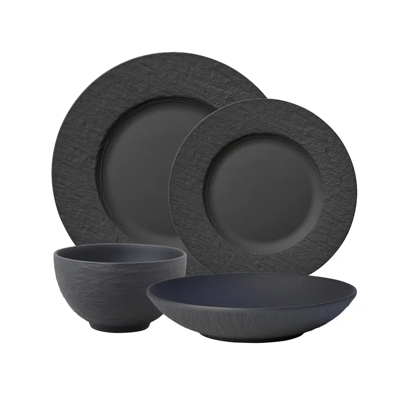 VILLEROY & BOCH - Ensemble de 4 Couverts de Table Collection Manufacture Rock