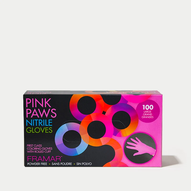 Gants Nitrile PINK PAWS X100