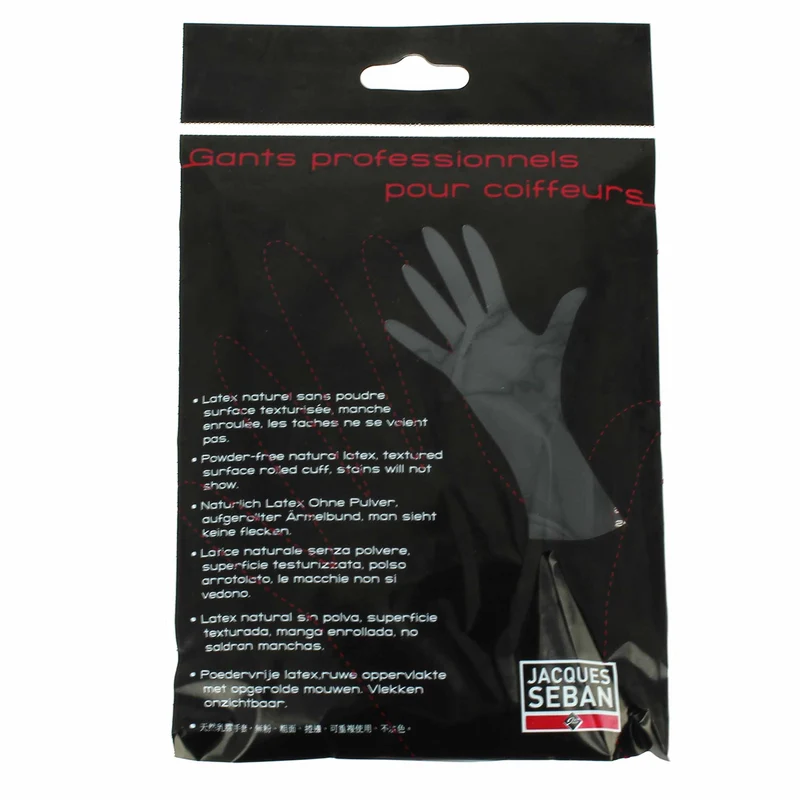 1 paire de gants noirs en latex