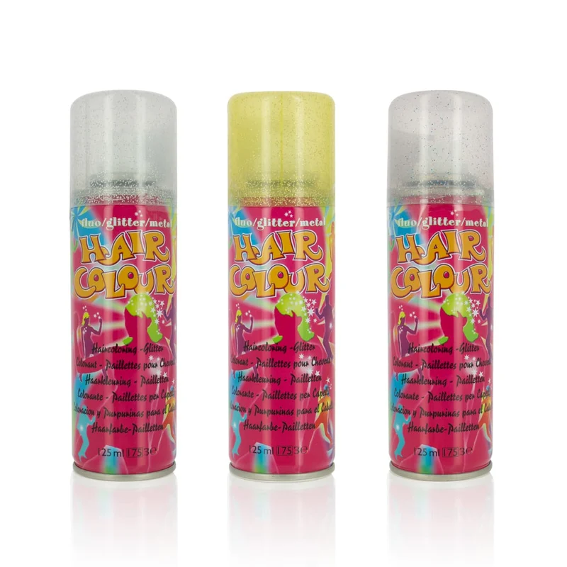 Spray à paillettes pour cheveux