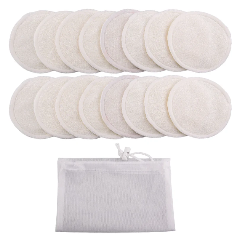 Ensemble Réutilisable Coton Démaquillants Avec Sac Lavable