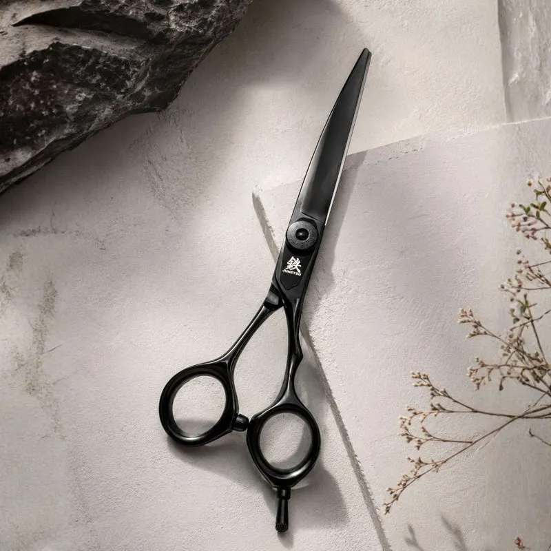 Ciseaux de coupe de cheveux noirs Juntetsu VG