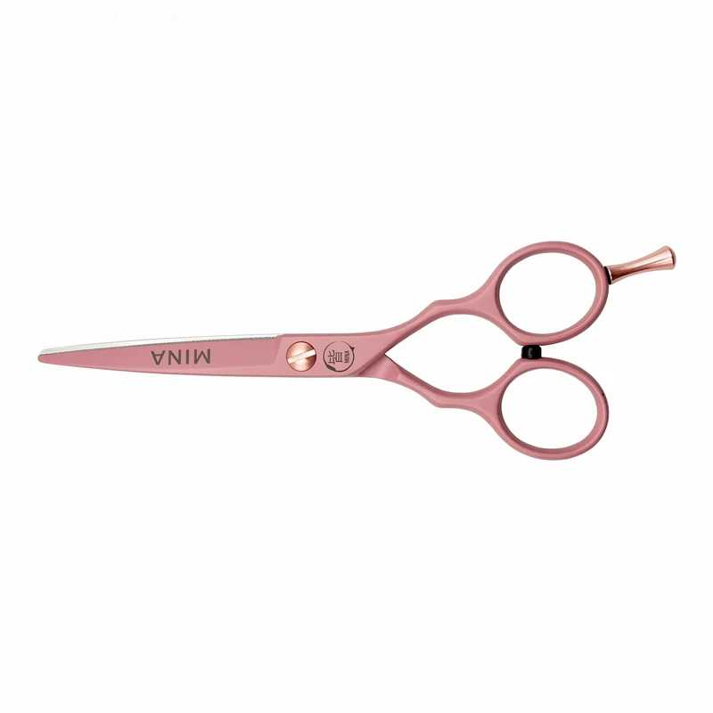 Mina Ciseaux de coupe de cheveux classiques rose pastel