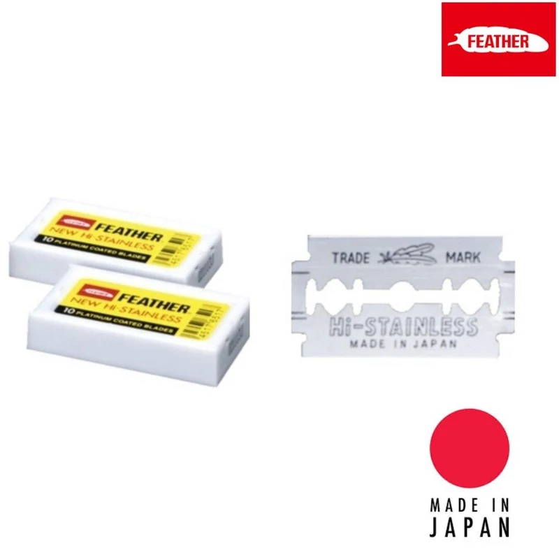 Feather Japon Lame de rechange à double tranchant HI-STAINLESS
