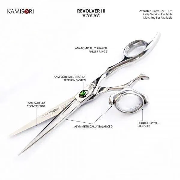 Kamisori Ciseaux de coupe professionnels Revolver III