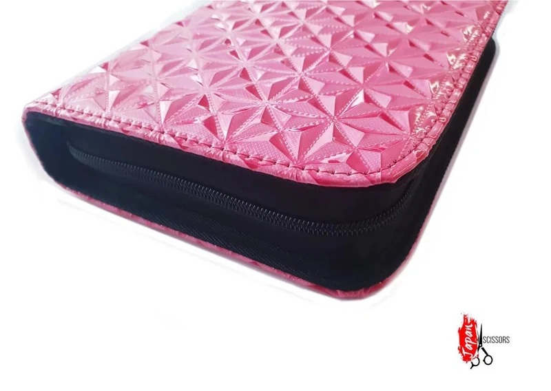 6pcs - Pochette à ciseaux en cuir rose