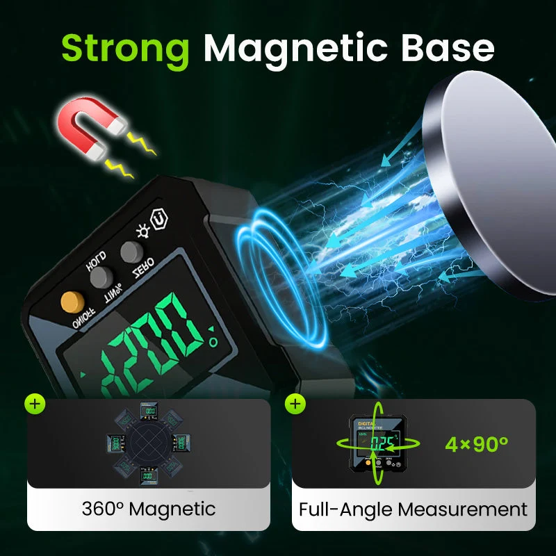📐 50% DE RÉDUCTION ! 🎉 Jauge d‘Angle Numérique Magnétique – Précise, Autonivelante & Écran LCD 🔧📦