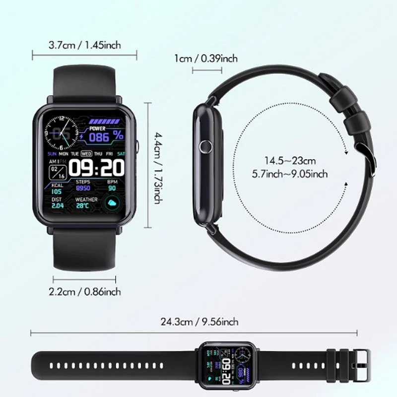Montre connectée pour femmes et hommes, tracker d'activité physique avec fonction d'appel, montre de fitness avec suivi du sommeil/100 sports/podomètre étanche IP68