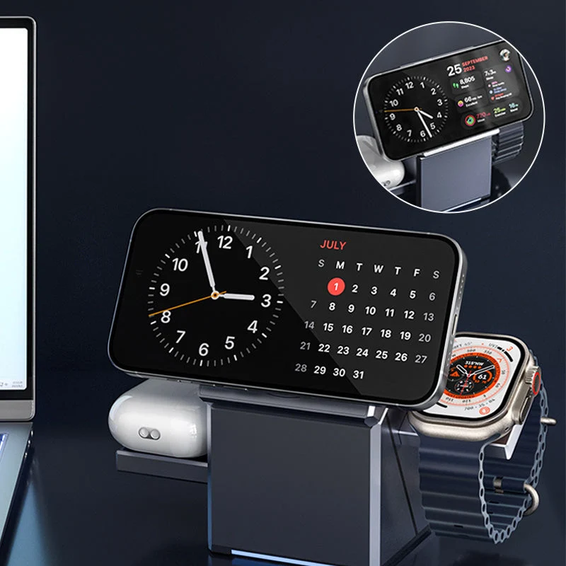 🔥Offres spéciales - Station de recharge magnétique sans fil pliable 3 en 1