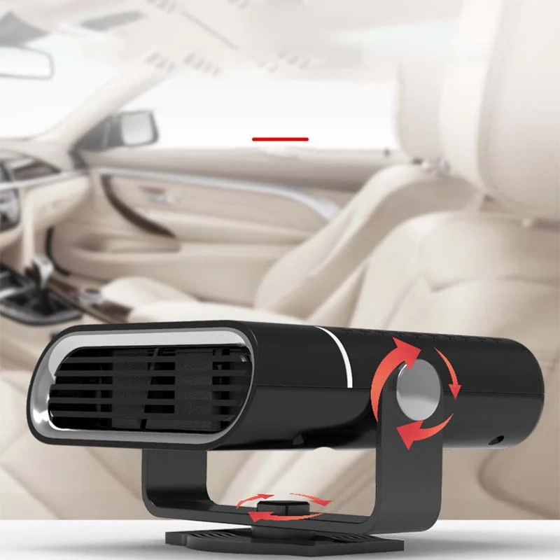 🚗🔥 Chauffage Ventilateur de Voiture 2-en-1 Portable – Rotation 360°, Dégivrage Rapide, Chauffage & Ventilation, Silencieux et Léger pour Hiver comme Été !