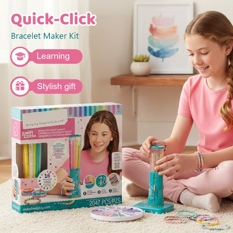🎁Idée cadeau en promotion à -50 %🔥 Kit de création de bracelets Quick-Click