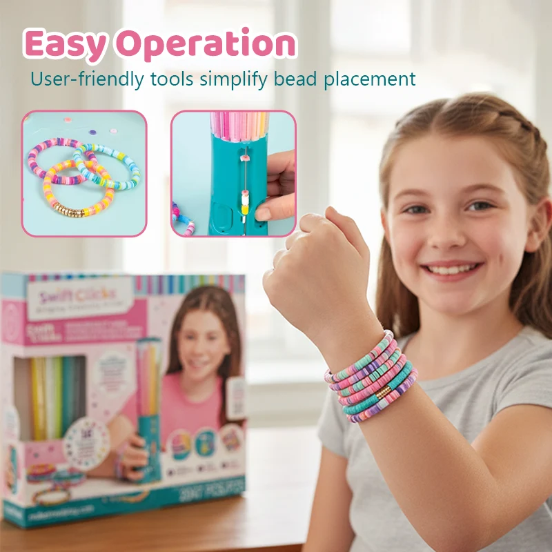 🎁Idée cadeau en promotion à -50 %🔥 Kit de création de bracelets Quick-Click